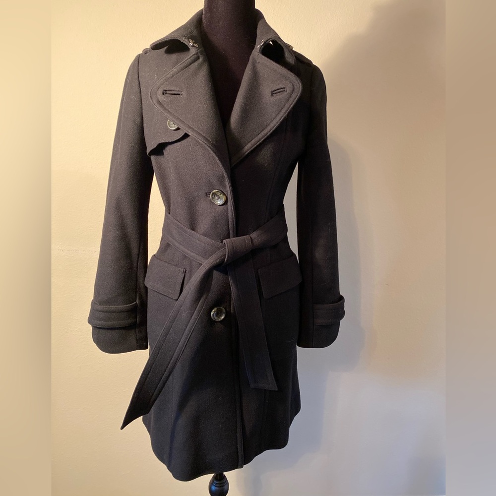 Banana Republic 75% Wool Belted Coat, Size XS